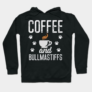 Bullmastiff Gift Coffee and Bullmastiffs Design Paw Prints Hoodie